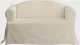 SureFit Home Décor Cotton Duck Solid T-Cushion Loveseat One Piece Slipcover, Relaxed Fit, 100% Cotton, Machine Washable, Natural Color