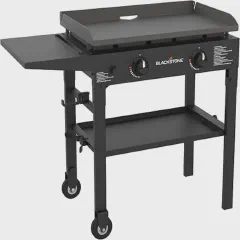 Blackstone Flat Top Gas Grill Griddle 2 Burner Propane Fuelled Rear Grease Management System, 28 inch Outdoor Griddle Station for Camping