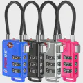 TSA Approved Cable Luggage Locks, Re-settable Combination with Alloy Body