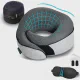 Proglobe Travel Neck Pillows for Airplanes, Sleeping Essentials for Long haul Flights, 360° Head Support, Car and Airplane Kit with 3D Contoured Eye Mask, Earplugs and Luxury Mesh Bag (Adult, Grey)