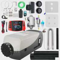 WAYSKA Diesel Air Heater 12V, 15L Tank, Diesel Heater 8KW, Muffler, Diesel Parking Heater with LCD Monitor & Remote Control for Trucks, Trailer, Boat and Motor-Home