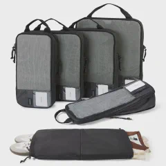 BAGSMART 6 Set Compression Packing Cubes for Travel, Lightweight Luggage Organizer Bags, Durable Space Saver Bags Travel Essentials
