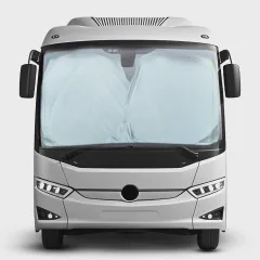 EcoNour RV Windshield Sunshade | Reflective RV Windshield Cover for UV Rays & Heat Protection, Keeps Your RV Motorhome Cool | Shades for RV Fits RVs, Trucks, Motorhomes, Buses | XXXXX-Large 102"x51"