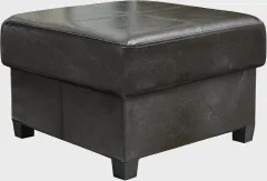 GLAXYFUR Folding Storage Bench, Cube PU Leather Footstool with Legs, Coffee Table, Ottoman with Storage for Living Room, 23.6 x 23.6 x15 Inches, Black