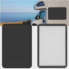 RV Door Shade Cover, Foldable RV Sun Shade Windshield Blackout Shower Curtains Coverage, UV Rays Protection Camper Trailer Door Window Cover (25"X16")