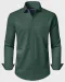 Alimens & Gentle Men's Dress Shirts Long Sleeve Wrinkle-Free Stretch Shirts Solid Formal Button Down Shirt with Pocket