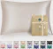 Bedsure Satin Pillowcase with Zipper, Similar to Silk Pillow Cases 2 Pack, Beige Standard Size Satin Pillow Case, Silky & Soft Pillow Covers, 20x26 Inches