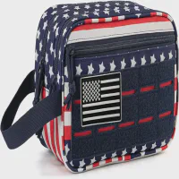 QT&QY Tactical Toiletry Bag Star-Spangled — Dopp Kit with MOLLE for 4th of July Road Trips