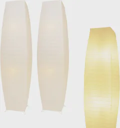 Paper Floor Lamp, Japanese Lamp with Rice Paper Lantern Shade, Minimalist Style Corner Floor Lamp for Bedroom, Office, Living Room with No Bulbs (2 Pack)