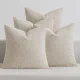MIULEE Pack of 4 Decorative Textured Boucle Throw Pillow Covers 18x18 Inch Beige Accent Solid Pillow Cases Soft Couch Cushion Covers for Modern Farmhouse Boho Chair Sofa Bed Livingroom Home Decor