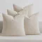 MIULEE Pack of 4 Decorative Textured Boucle Throw Pillow Covers 18x18 Inch Beige Accent Solid Pillow Cases Soft Couch Cushion Covers for Modern Farmhouse Boho Chair Sofa Bed Livingroom Home Decor