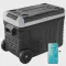 EUHOMY 12 Volt Refrigerator 35QT(33L) Dual Zone Electric Cooler Portable Freezer 12V/24V DC 110-240V AC 12V Fridge -4℉~68℉ 12V Cooler w/ Wheels & Basket for Travel Truck Camping Boat