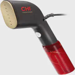 CHI Collapsible Travel 2-in-1 Handheld Garment Steamer & Steam Iron for Clothes, Large 120 ml Water Tank For up to 6 Minutes of Use, Collapses for Compact Storage, Fast Heatup, 10' Cord, Black