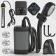 Portable Shower for Camping w/ Immersion Water Heater 6000mAh Rechargeable Camping Shower Pump Intelligent LED Display Outdoor Camp Shower Pump for Hiking Traveling Car Washing Pet Bath