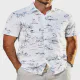 JEMLDL Men's Hawaiian Short Sleeve Button Down Shirt Tropical Floral Aloha Beach Vacation Cruise Summer Outfits