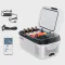 VEVOR Car Refrigerator DC 12/24V AC100-240V Compressor Electric Cooler -4°F to 68°F Car Fridge w/ APP Control 16 QT for RVs Campsites Boats Camping Fishing 60W