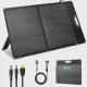 HQST 100W Ultra-Light Portable Solar Panel, N-Type 25% High Efficiency Solar Charger for Power Station & Solar Generator, IP67 Waterproof, Foldable with Kickstands for Camping, RV, Off-Grid
